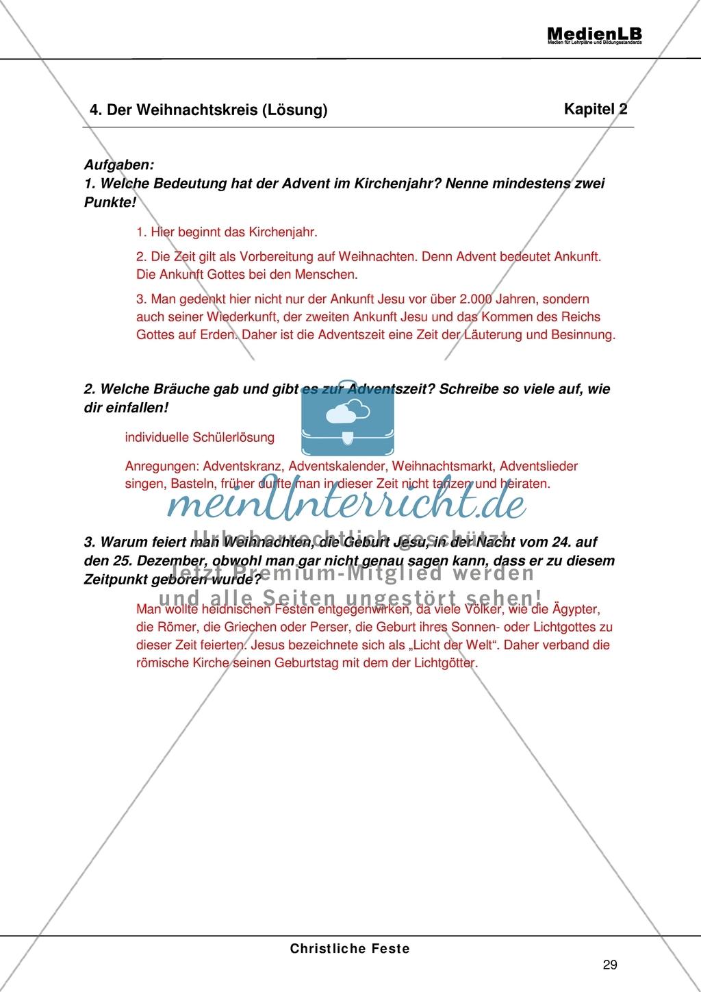 Christliche Feste - Feiertage im Kirchenjahr: Der Weihnachtskreis Preview 2