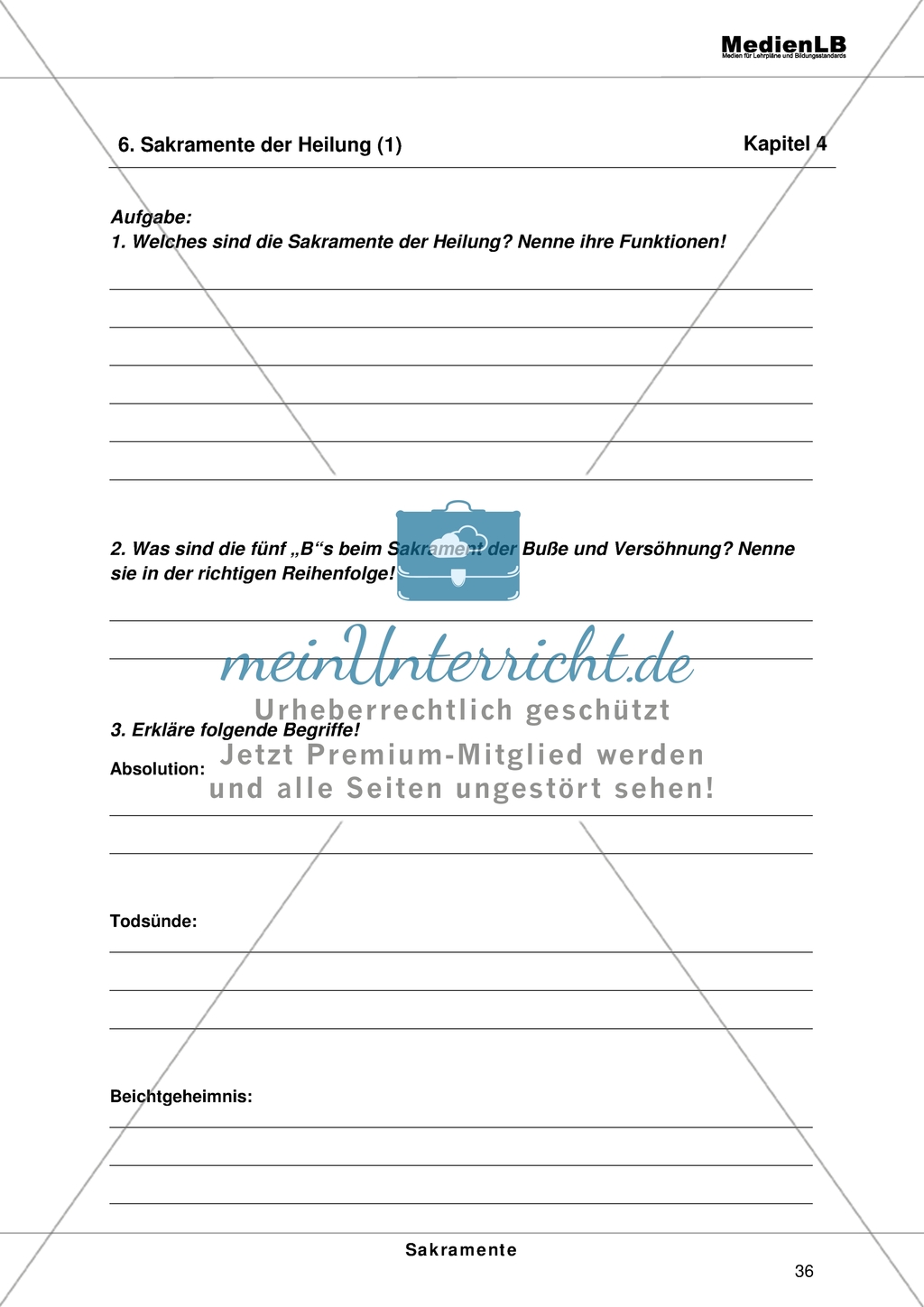 Sakramente der Heilung - Buße, Versöhnung und Krankensalbung Preview 1