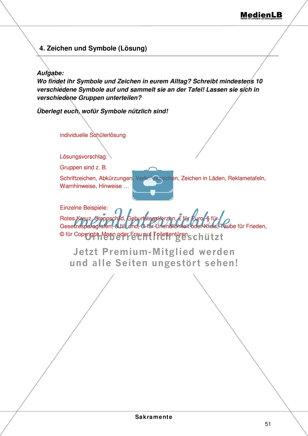 Sakramente - Funktion von Zeichen und Symbolen im Leben Preview 2