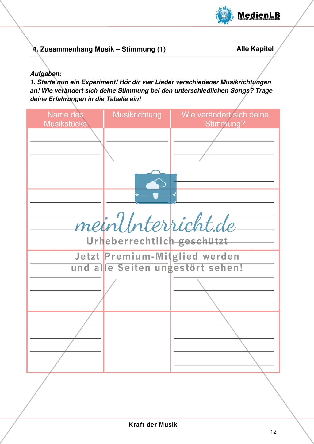 Kraft der Musik - Zusammenhang von Musik und Stimmung Preview 1