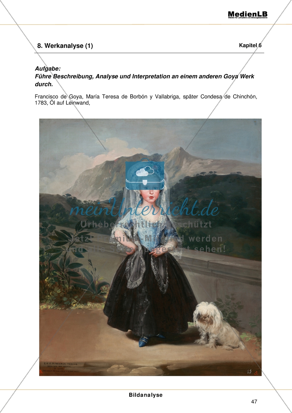 Condesa de Chinchón von Francisco de Goya y Lucientes - Werkanalyse Preview 1