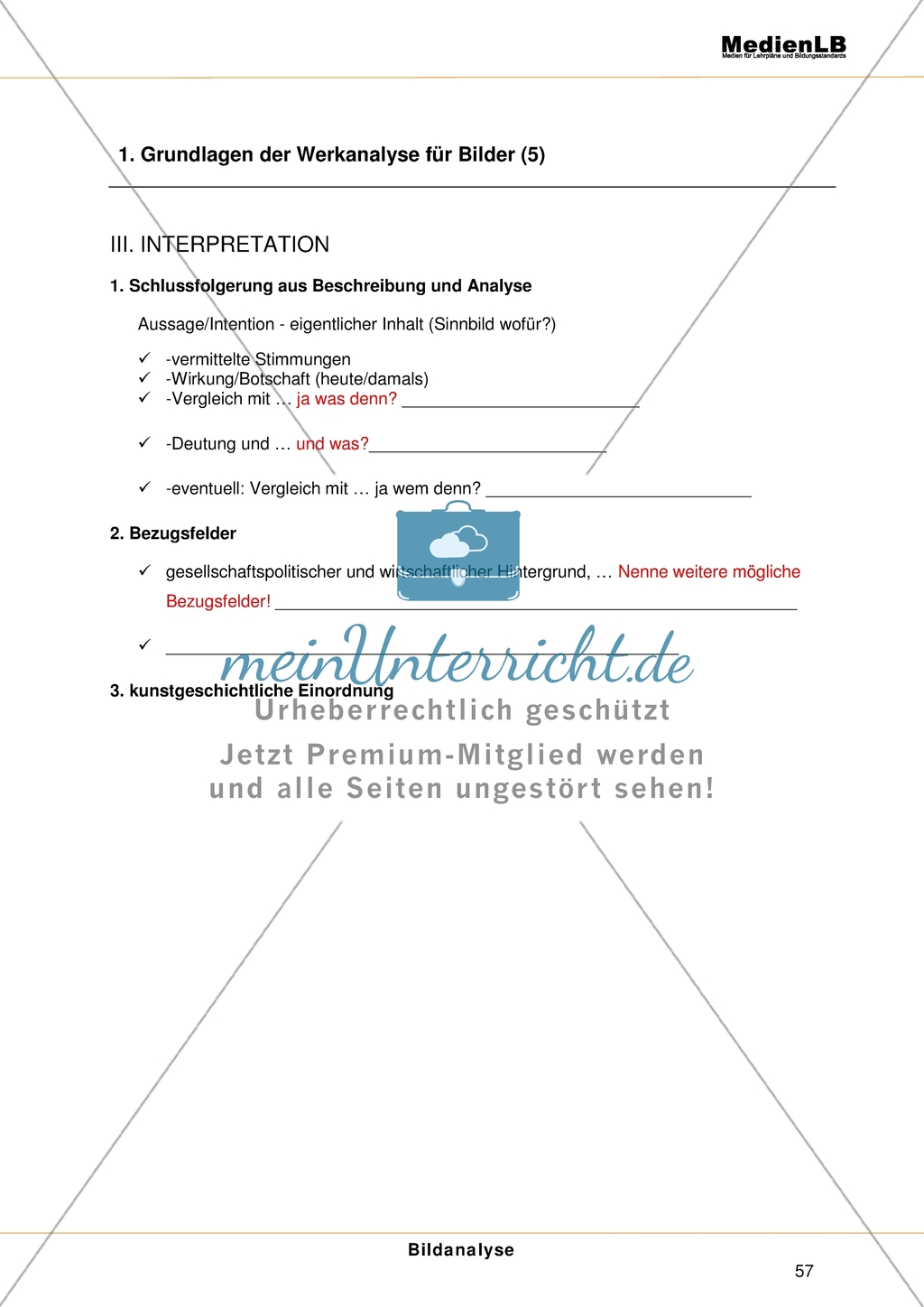 Bildanalyse - Grundlagen der Werkanalyse für Bilder Preview 5