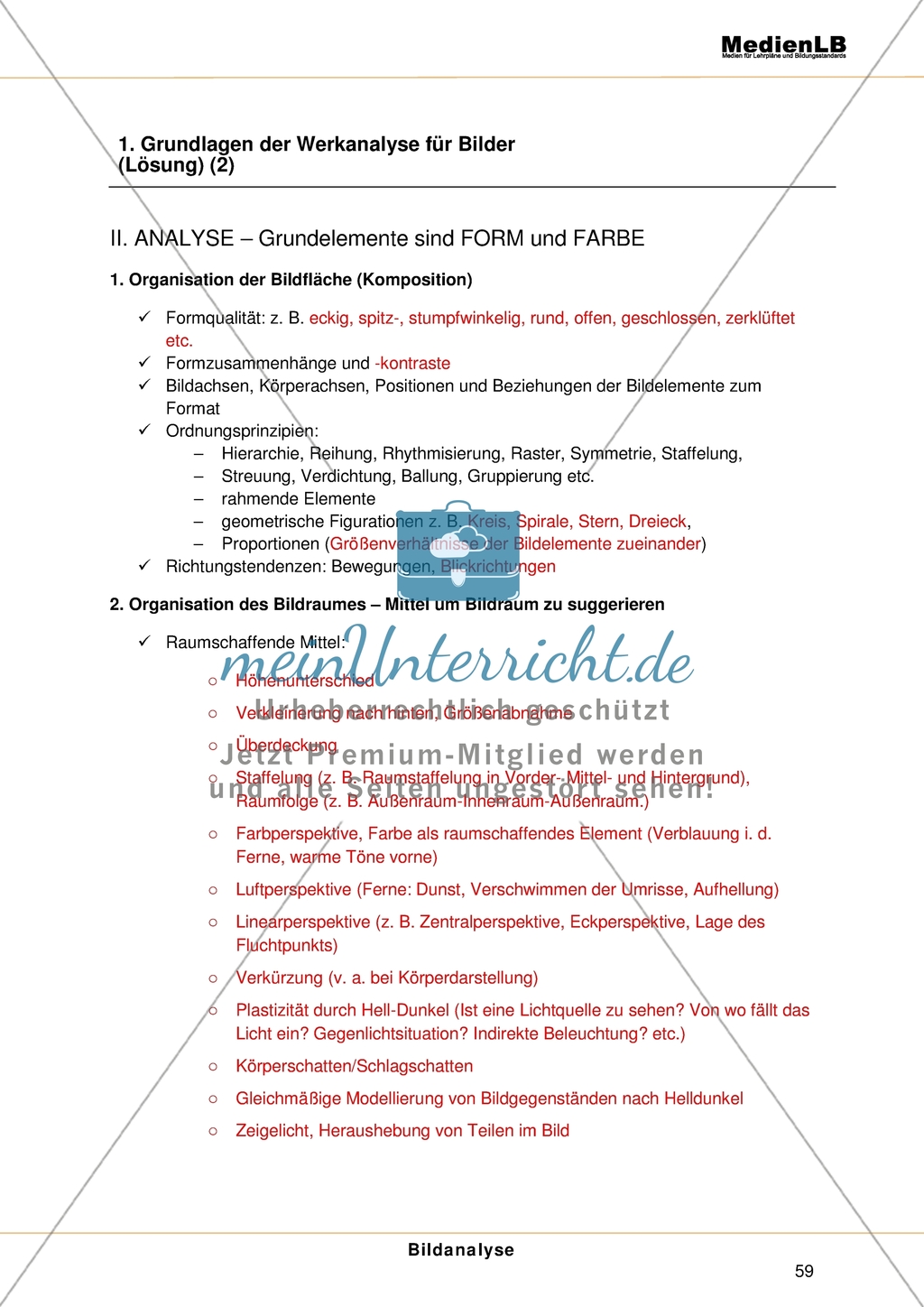 Bildanalyse - Grundlagen der Werkanalyse für Bilder Preview 7