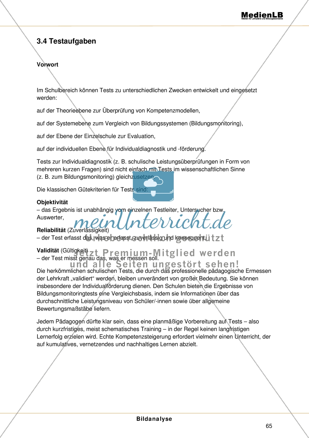 Bildanalyse - Testaufgaben mit Erläuterung Preview 1