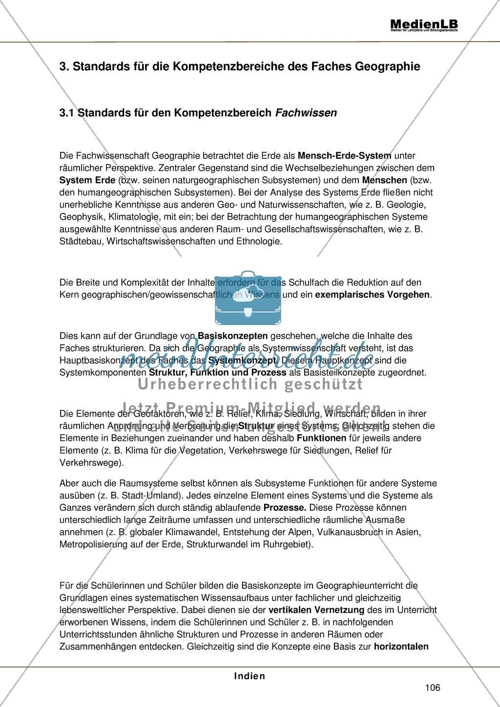Indien: Bezug zum Kompetenzbereich Fachwissen Preview 1
