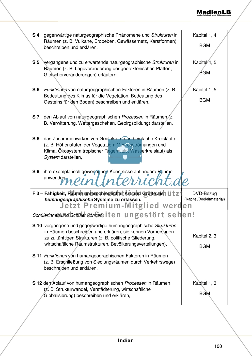 Indien: Bezug zum Kompetenzbereich Fachwissen Preview 3