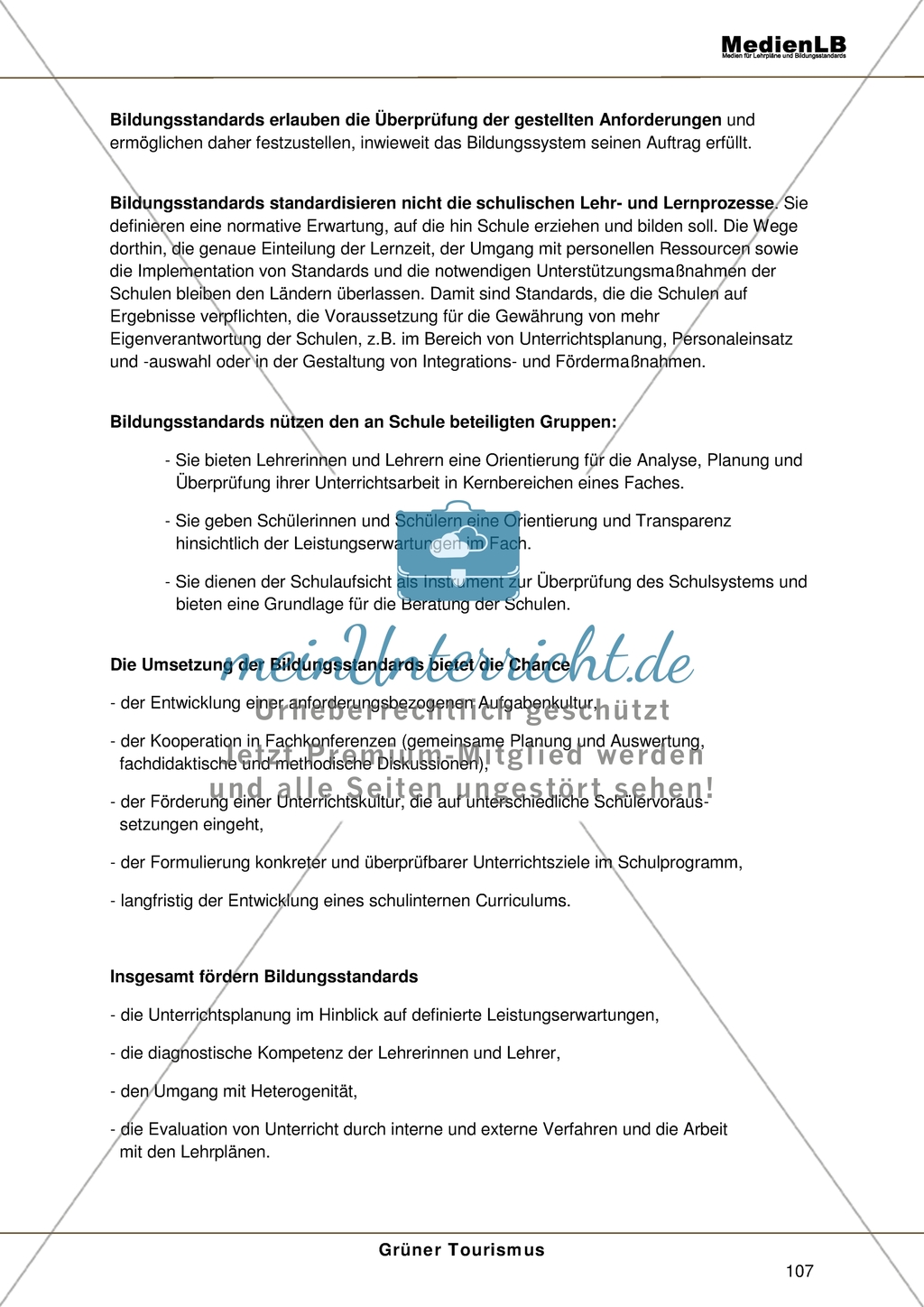 Bildungsstandards: Allgemeine Informationen zu den Bildungsstandards im Fach Geographie Preview 3