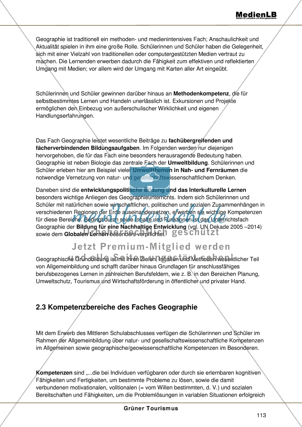Bildungsstandards: Allgemeine Informationen zu den Bildungsstandards im Fach Geographie Preview 9