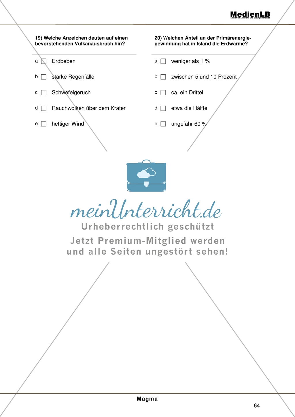 Magma- Testaufgaben mit Erläuterung Preview 5