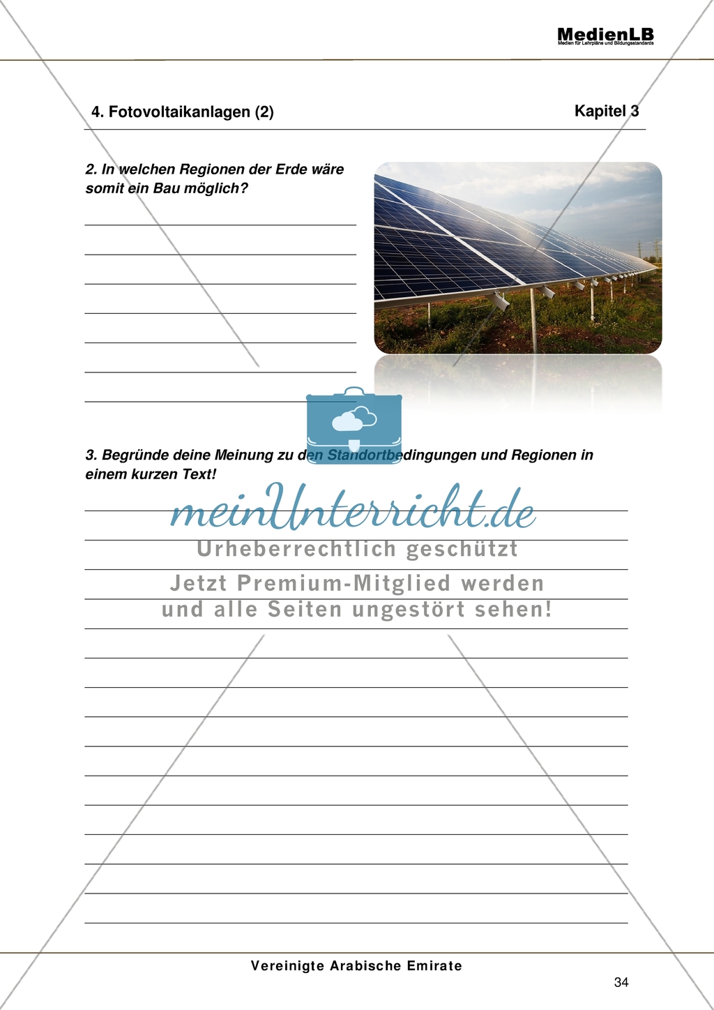 Vereinigte Arabische Emirate - Diskutieren über Standortbestimmungen von Fotovoltaikanalagen Preview 2