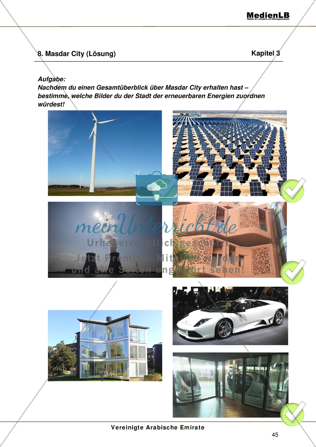 Vereinigte Arabische Emirate - Zuordnung von passenden Bildern zum Projekt Masdar City Preview 2