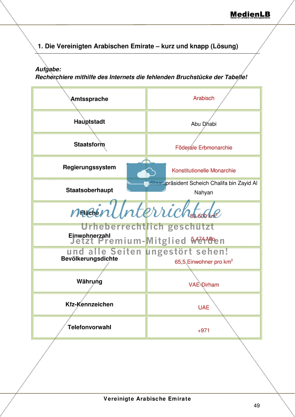 Vereinigte Arabische Emirate - Internetrecherche über die Vereinigte Arabischen Emirate Preview 2