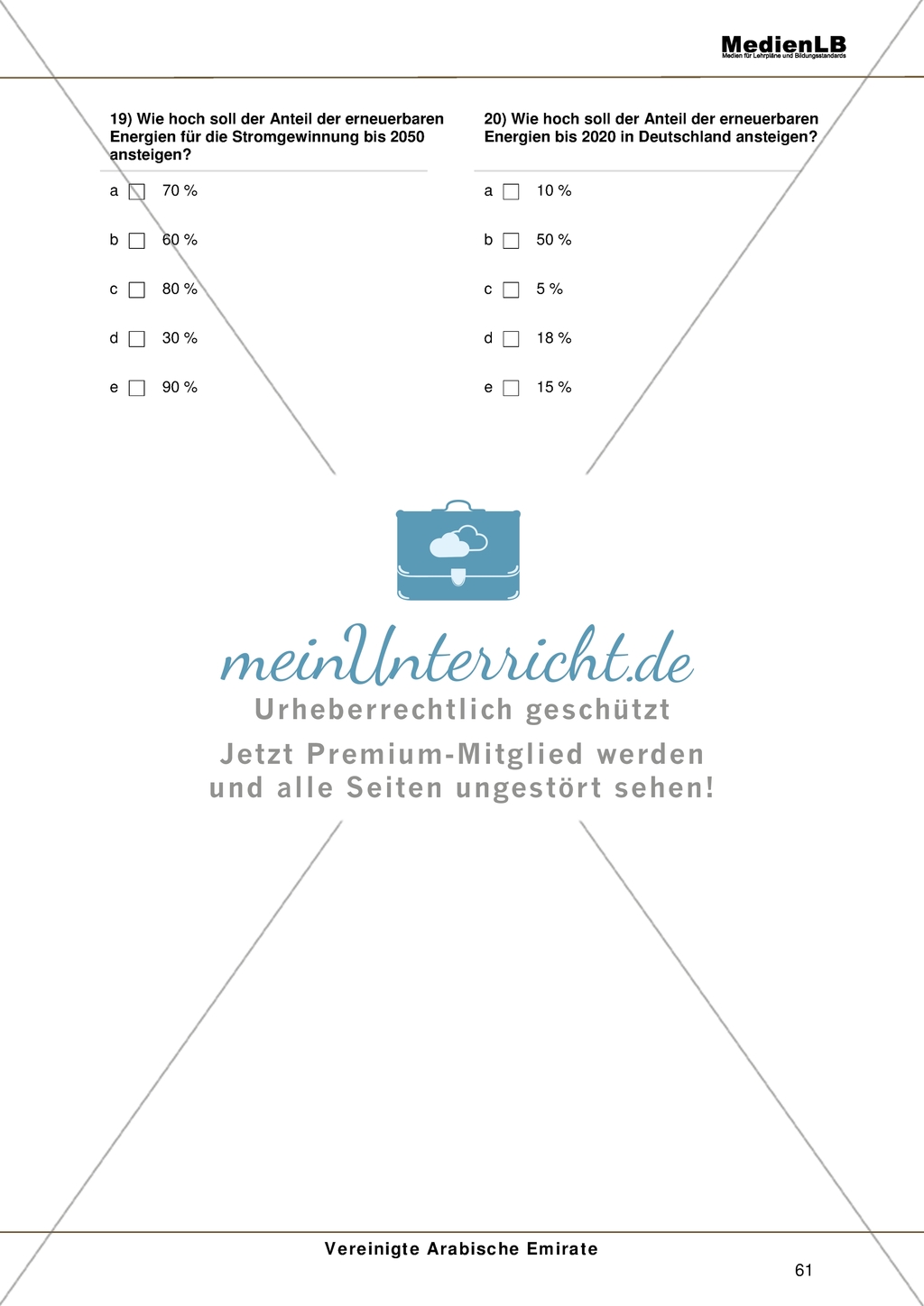 Vereinigte Arabische Emirate - Multiple-Choice-Test Preview 4