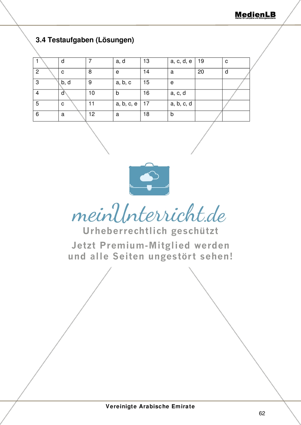 Vereinigte Arabische Emirate - Multiple-Choice-Test Preview 5