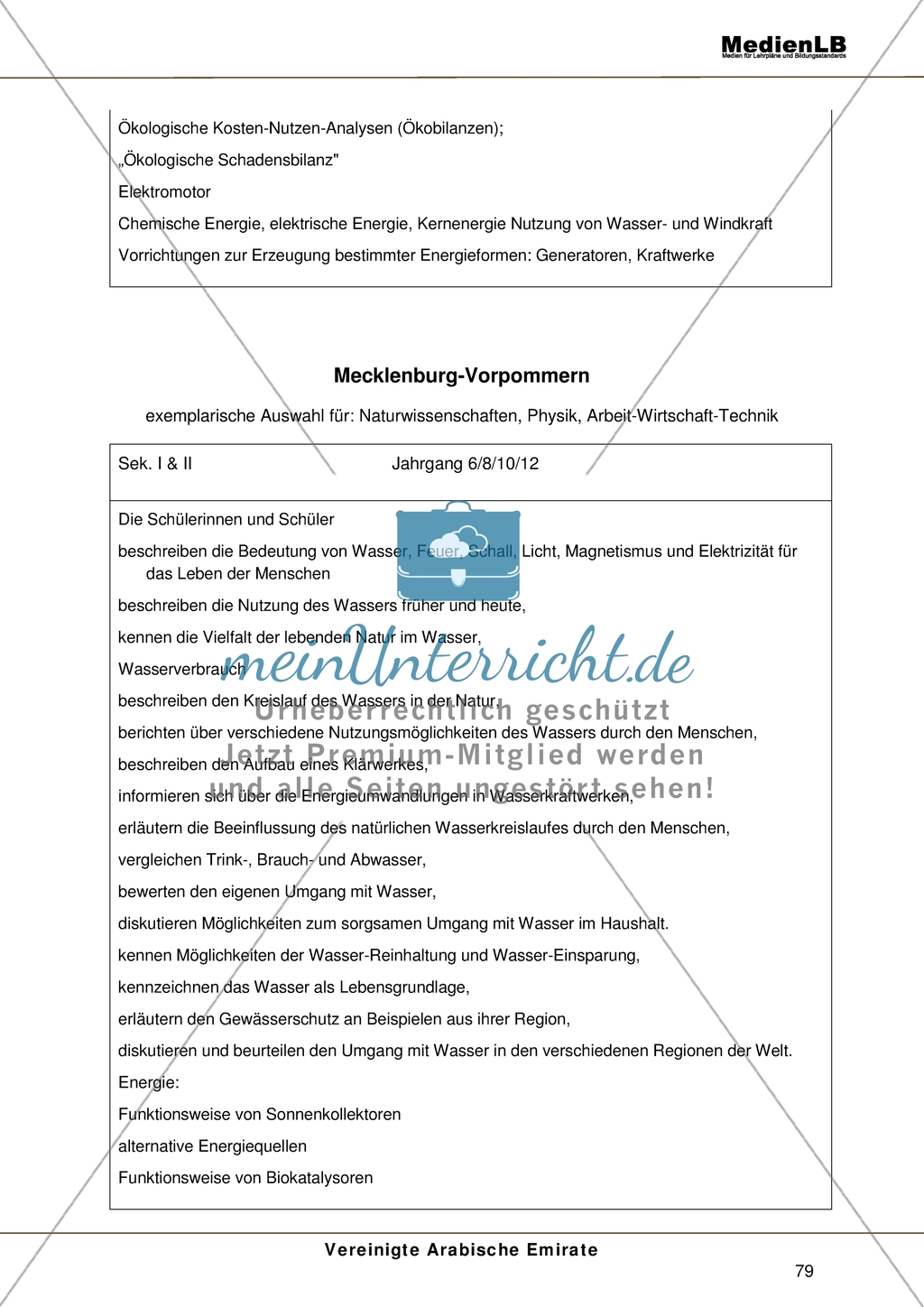 Das Thema Vereinigte Arabische Emirate im Lehrplan von Hessen Preview 2