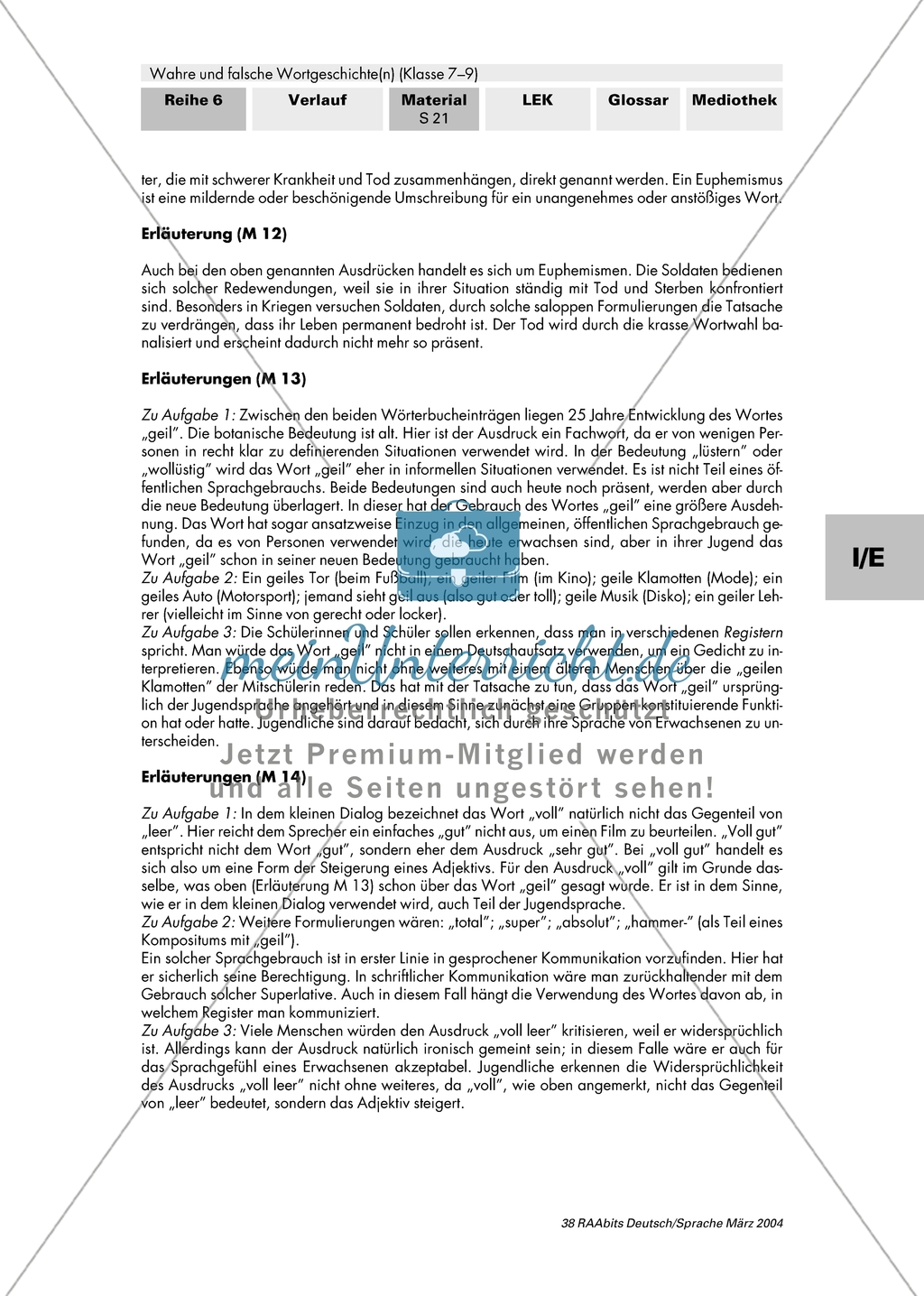 Wahre und falsche Wortgeschichten - Die sprachgeschichtliche Entwicklung des Wortes