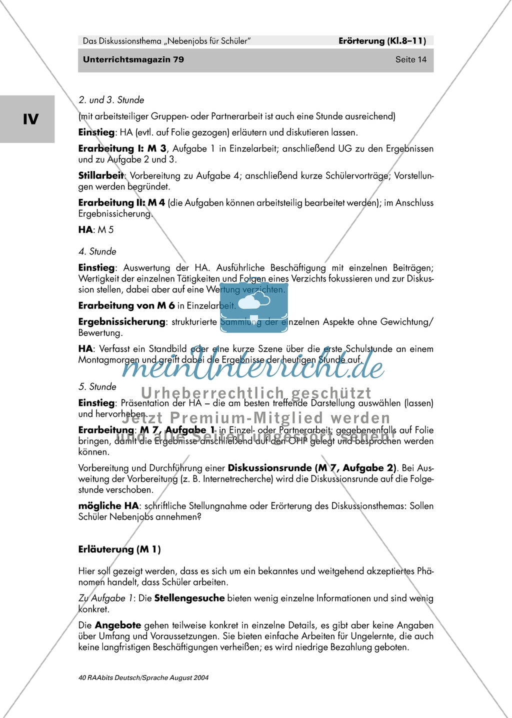 Nebenjobs für Schüler - Stellengesuche und Angebote analysieren + Karikatur zum Thema Taschengeld interpretieren Preview 4