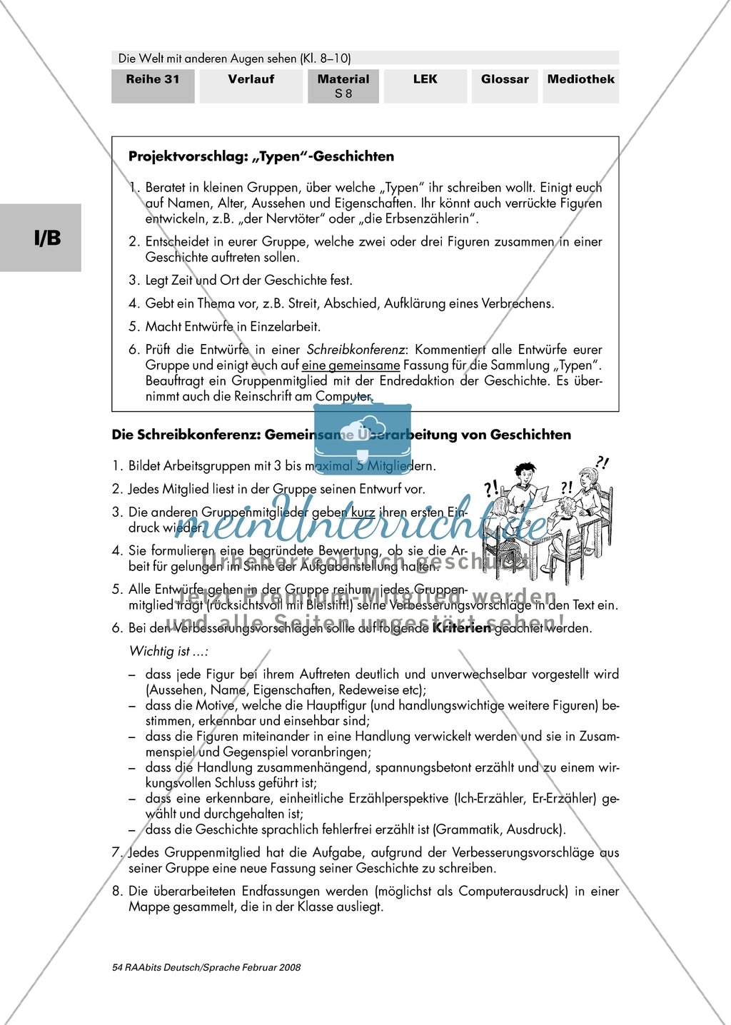 Erzähltexte: Schreiben und Überarbeiten einer Geschichte Preview 2