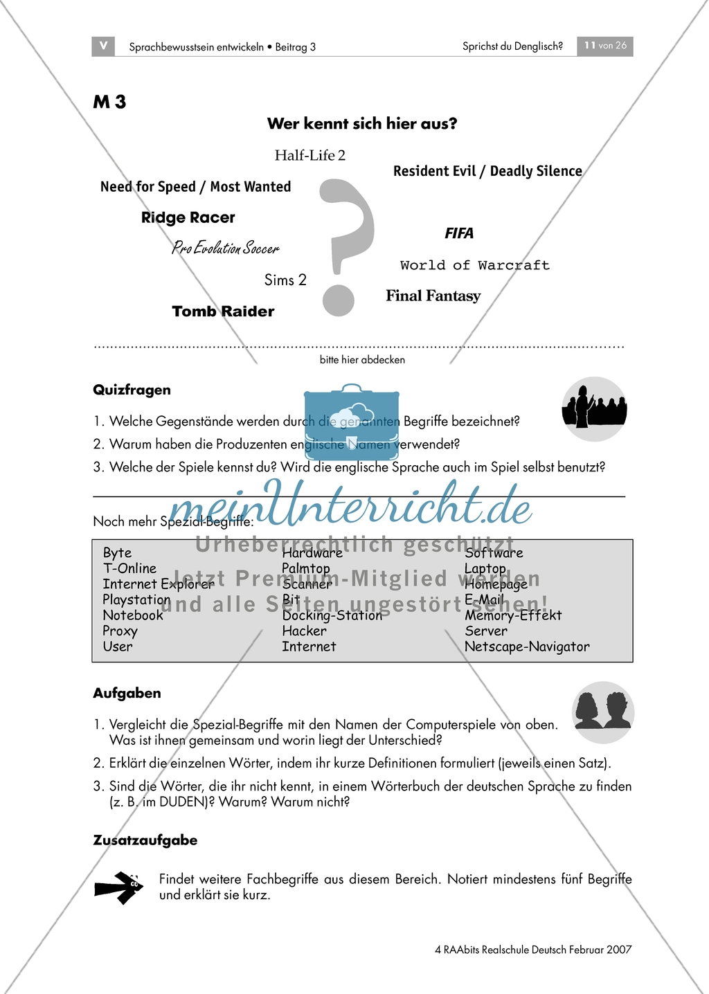 Sprachwandel: Computersprache analysieren Preview 1