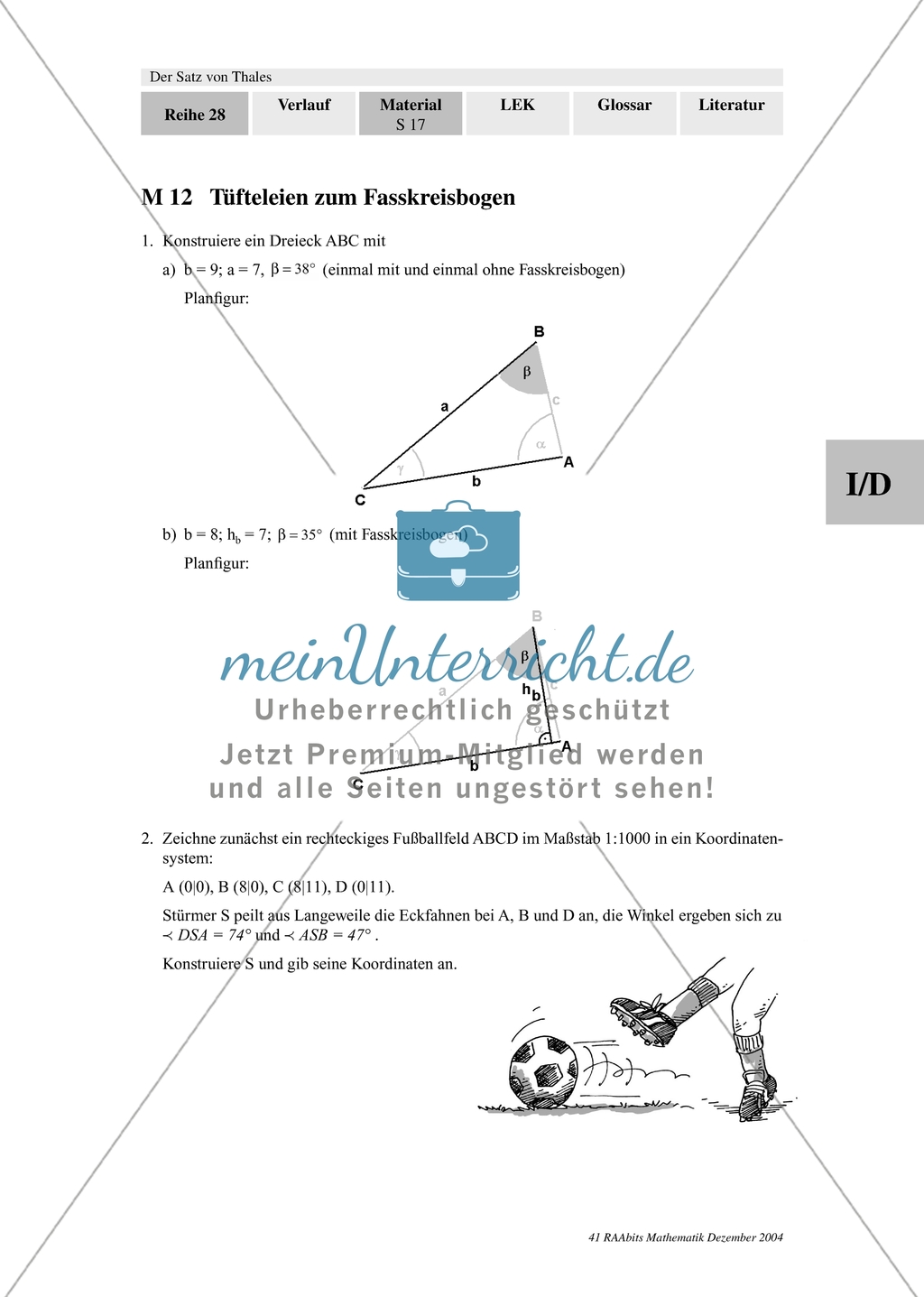 Satz des Thales - Tüfteleien zum Fasskreisbogen Preview 1