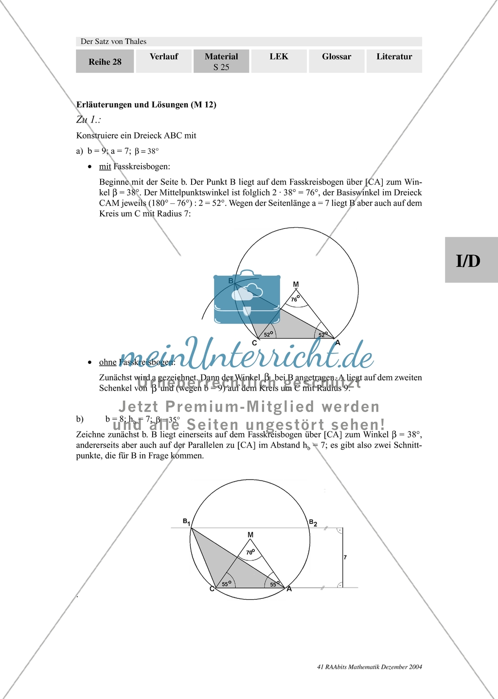 Satz des Thales - Tüfteleien zum Fasskreisbogen Preview 2