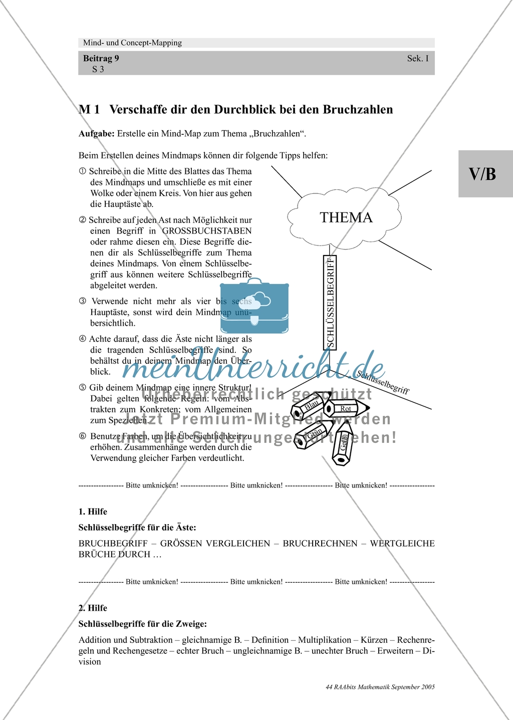 Mind-Map: Bruchzahlen Preview 1