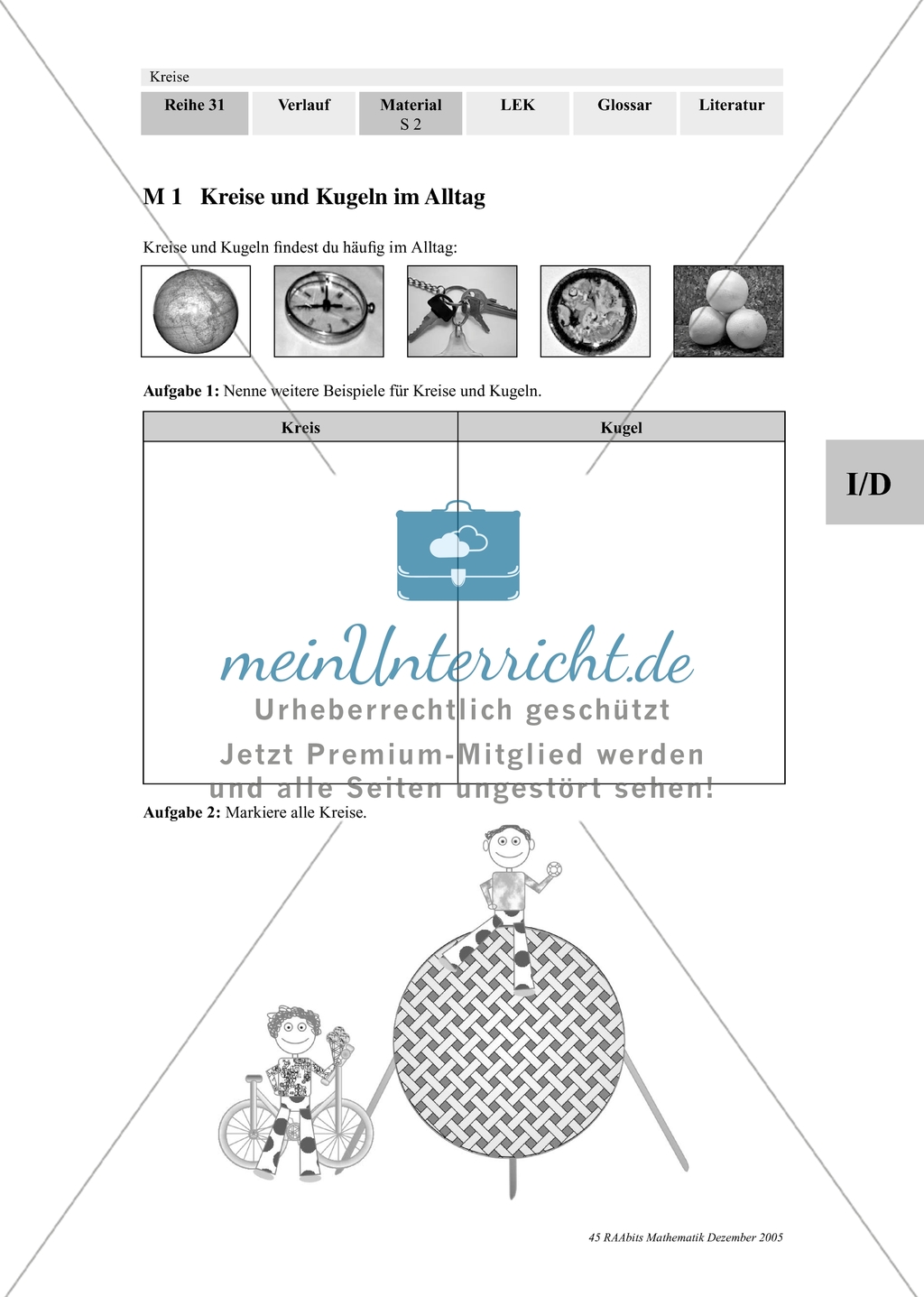 Kreise - Kreise und Kugeln im Alltag Preview 1