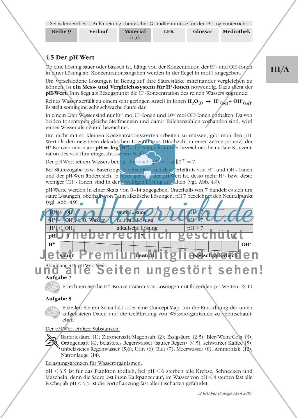 Vierte Einheit: SÄURE und BASE – ein korrespondierendes Paar Preview 7