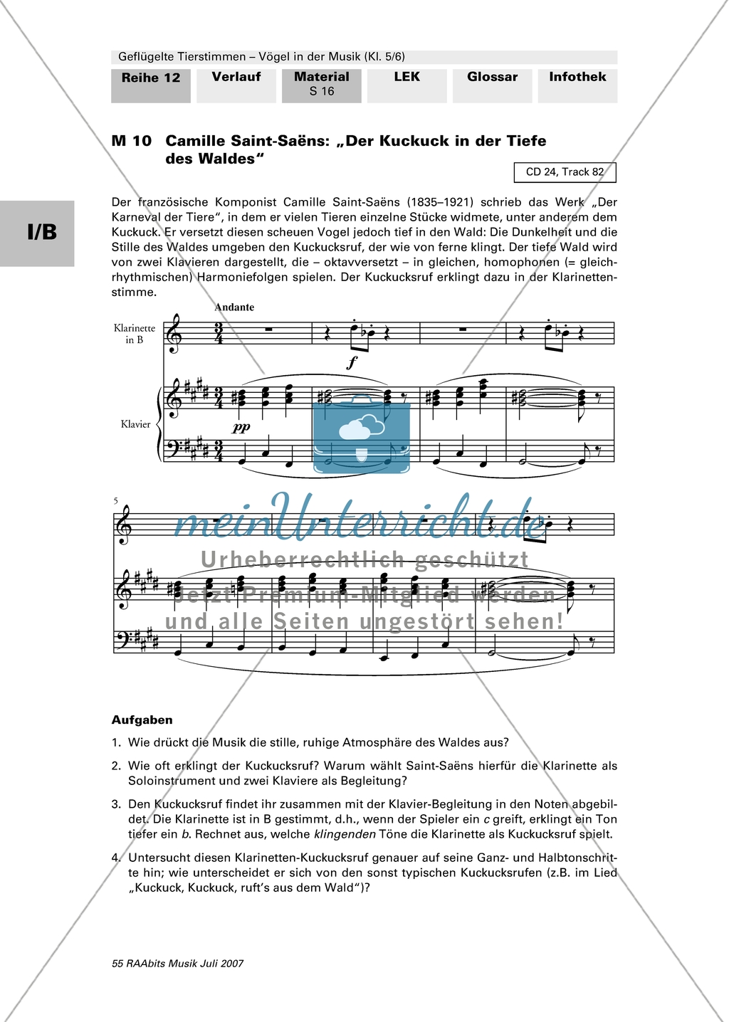 Geflügelte Tierstimmen - Vögel in der Musik: Lerneinheit 3 - Der Kuckucksruf in der Musik Preview 4