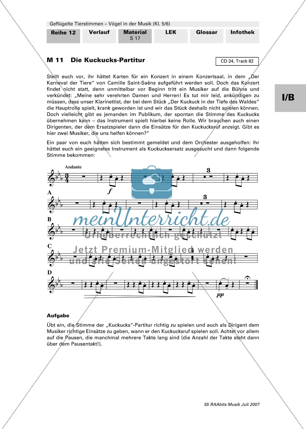 Geflügelte Tierstimmen - Vögel in der Musik: Lerneinheit 3 - Der Kuckucksruf in der Musik Preview 5