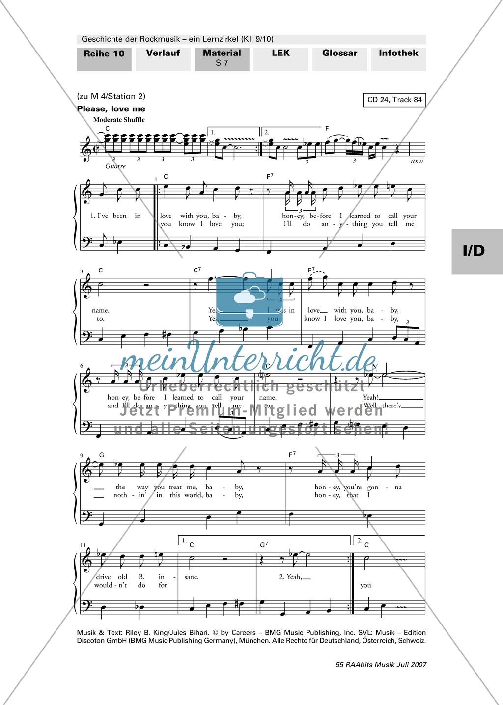 Geschichte der Rockmusik - ein Lernzirkel: Station 2 - Rhythm and Blues Preview 2