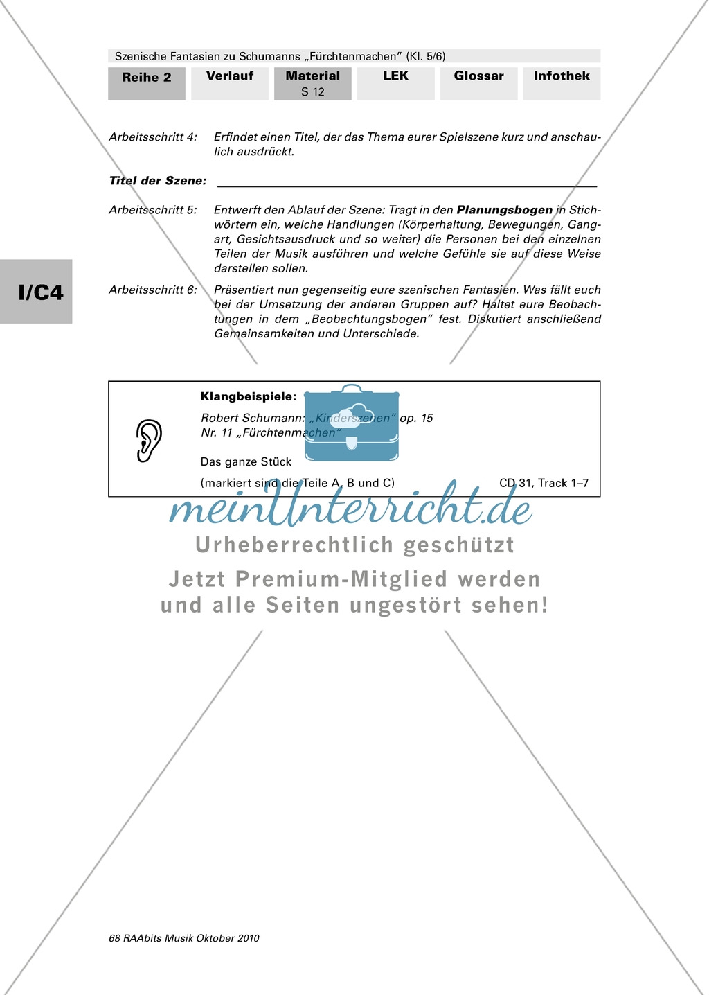 Szenische Fantasien zu Schumanns Klavierstück