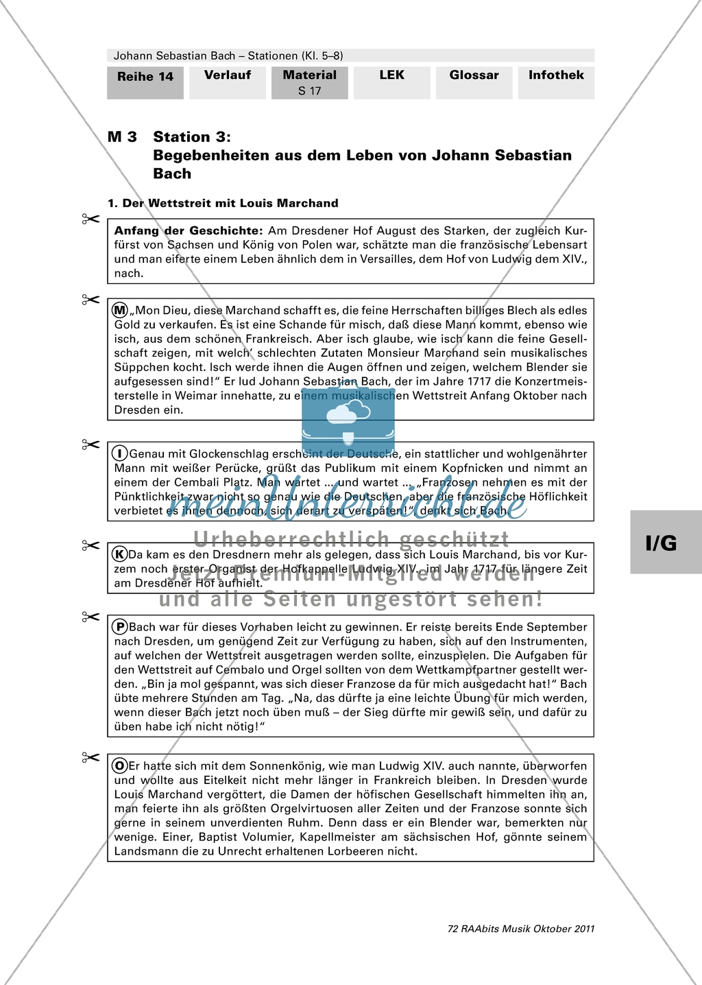 Johann Sebastian Bach als Stationenarbeit - Station 3: Begebenheiten aus dem Leben von Johann Sebastian Bach Preview 1
