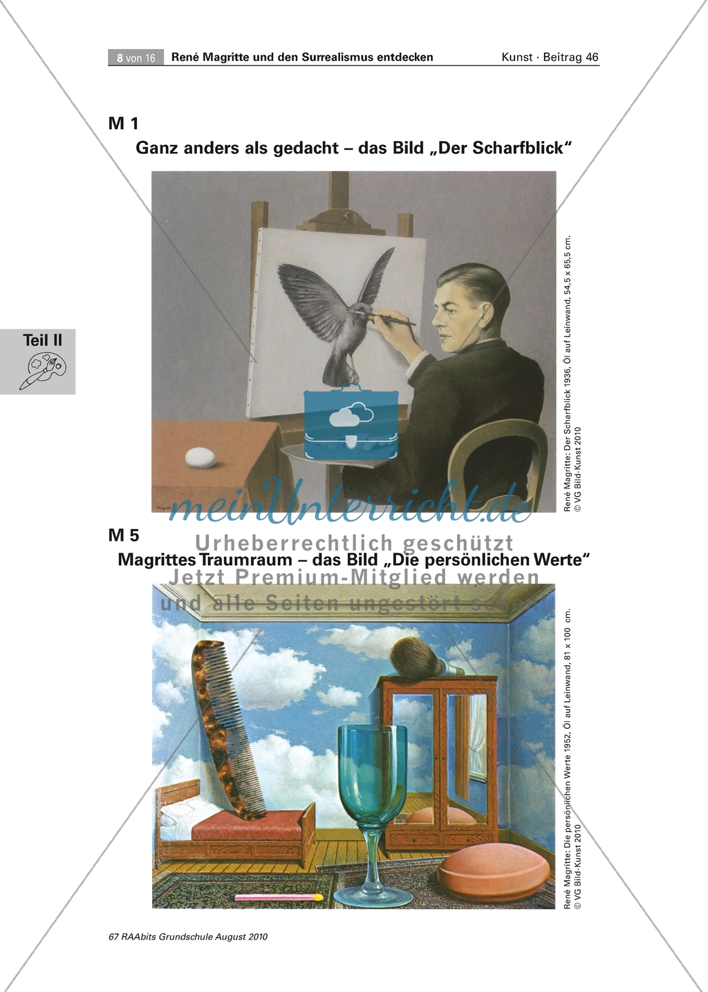 Surrealismus am Beispiel René Magrittes: Auseinandersetzung mit dem Künstler Preview 2
