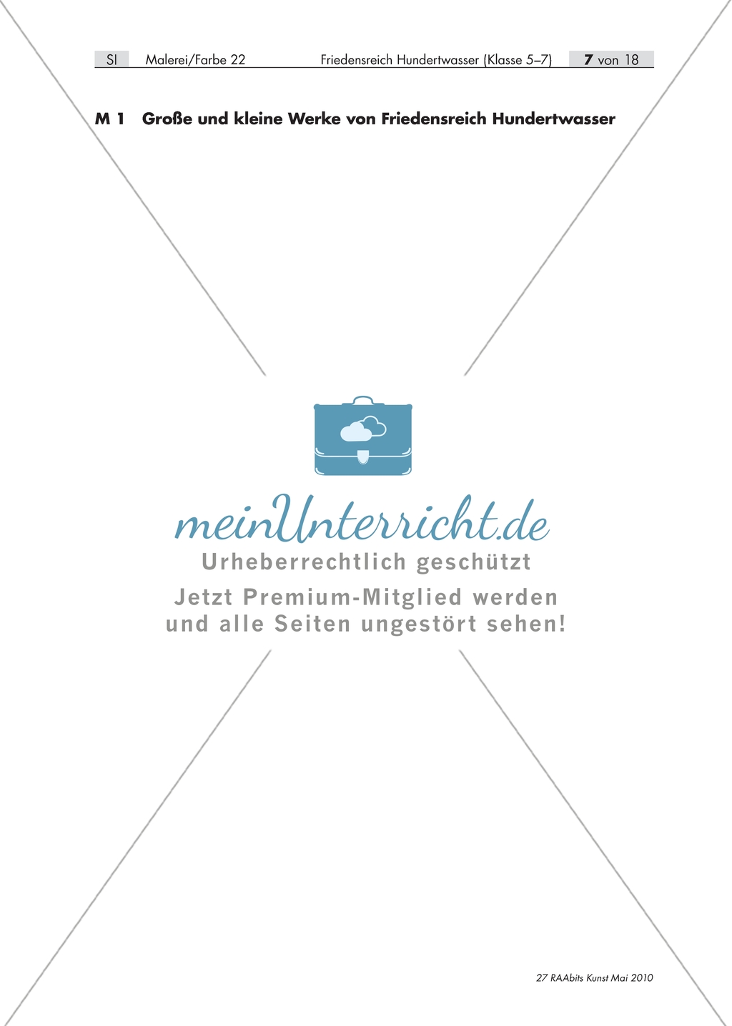 Hundertwasser - Zwei Werke betrachten: