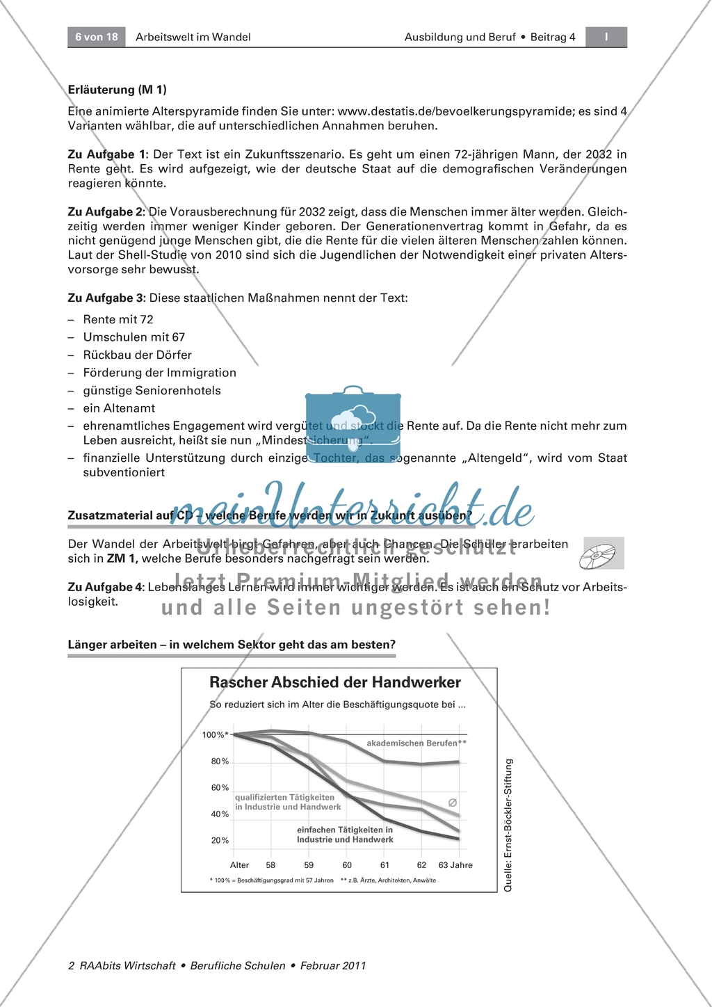 Arbeitswelt im Wandel - Die Auswirkungen des demografischen Wandels auf die Arbeitswelt untersuchen Preview 2