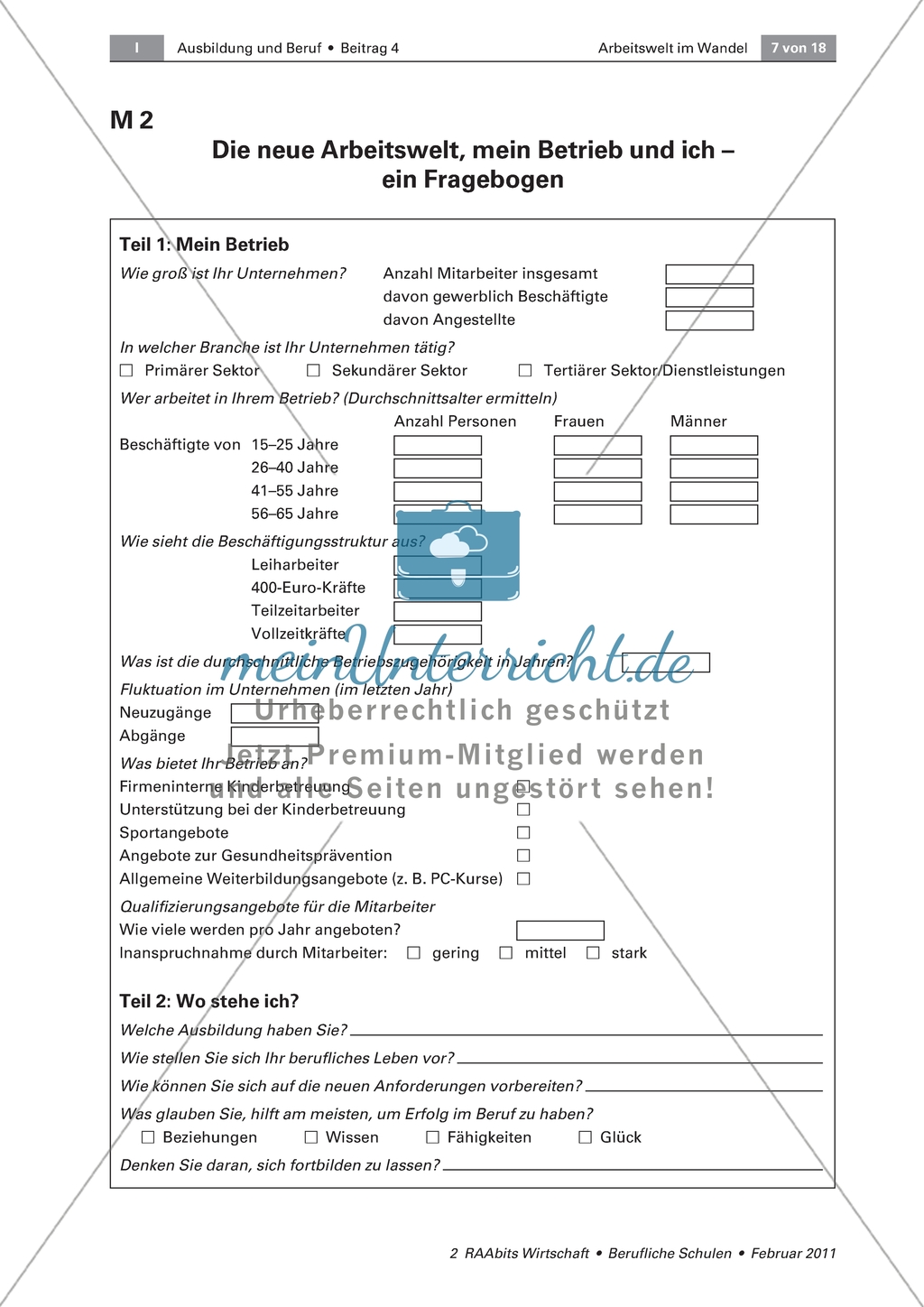 Arbeitswelt im Wandel - Die Auswirkungen des demografischen Wandels auf die Arbeitswelt untersuchen Preview 3