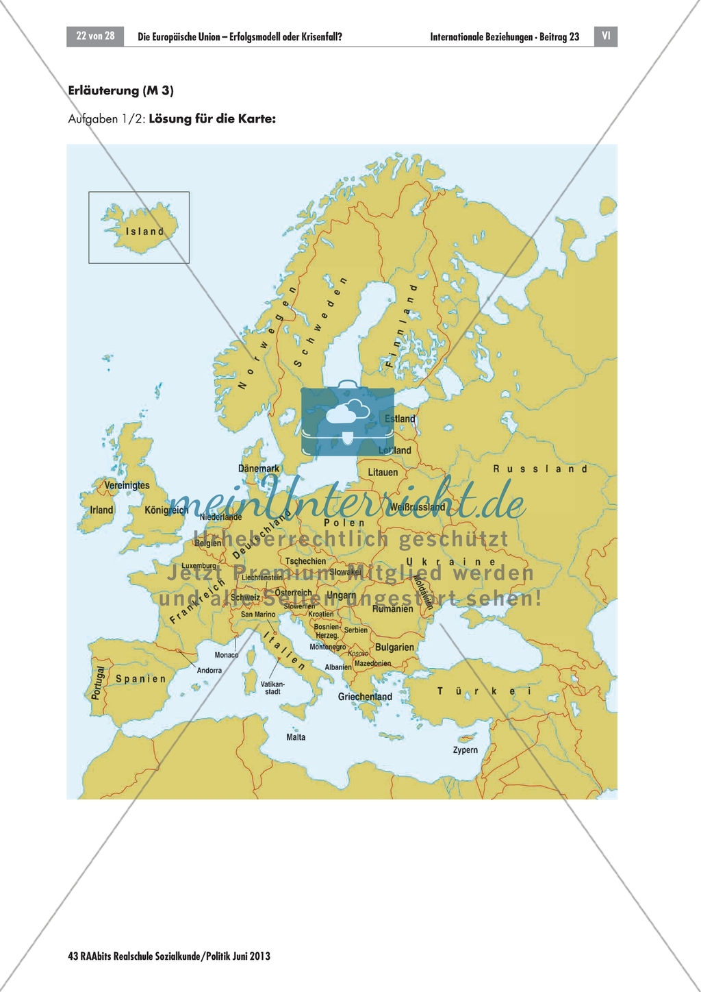 Die Europäische Union - Geografisches Grundwissen zur EU erarbeiten + Entwicklungsschritte nachvollziehen Preview 3