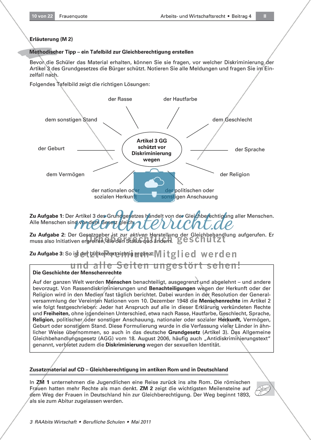 Gleichstellung von Mann und Frau - Bisherige Entwicklungen untersuchen und das Grundgesetz zu diesem Thema analysieren Preview 4