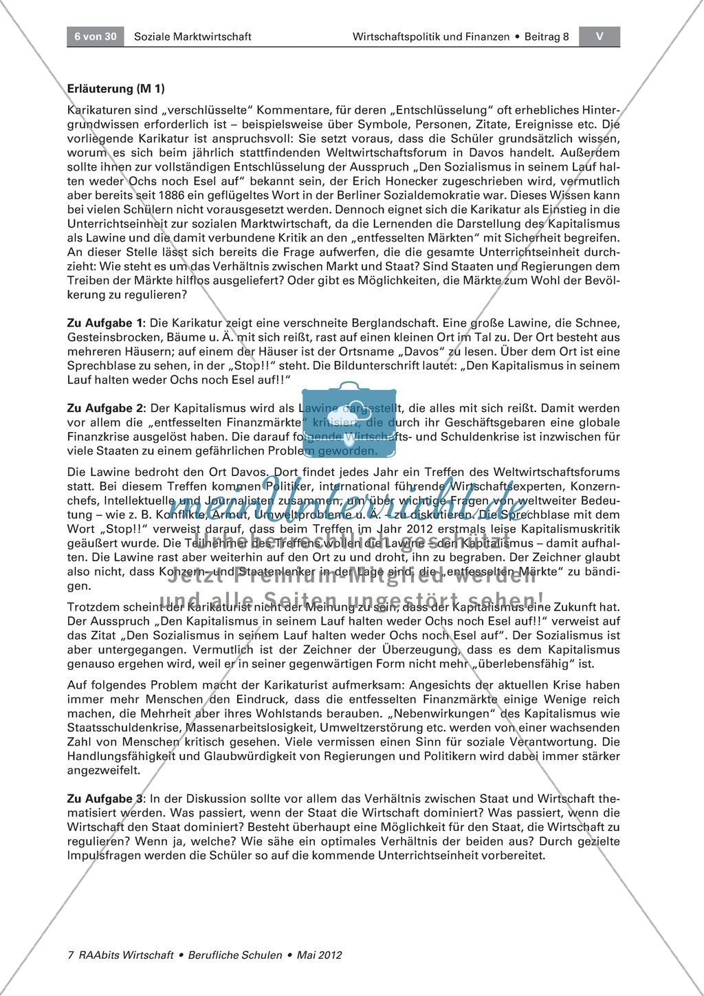 Die soziale Marktwirtschaft - Bedeutung der sozialen Marktwirtschaft in Deutschland erarbeiten Preview 2