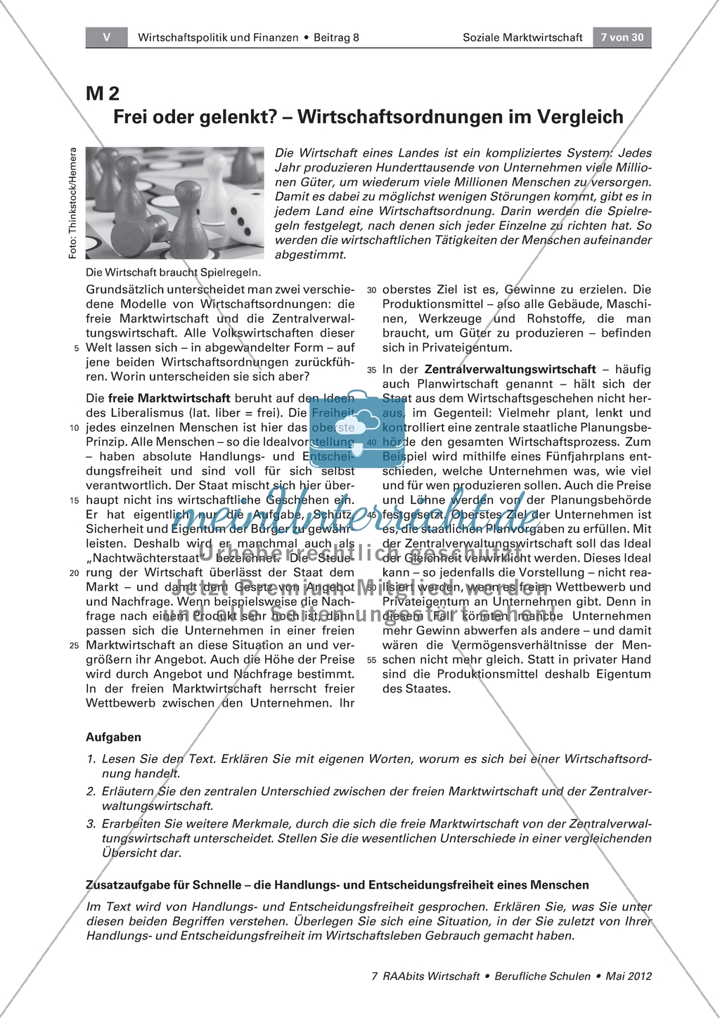 Die soziale Marktwirtschaft - Bedeutung der sozialen Marktwirtschaft in Deutschland erarbeiten Preview 3