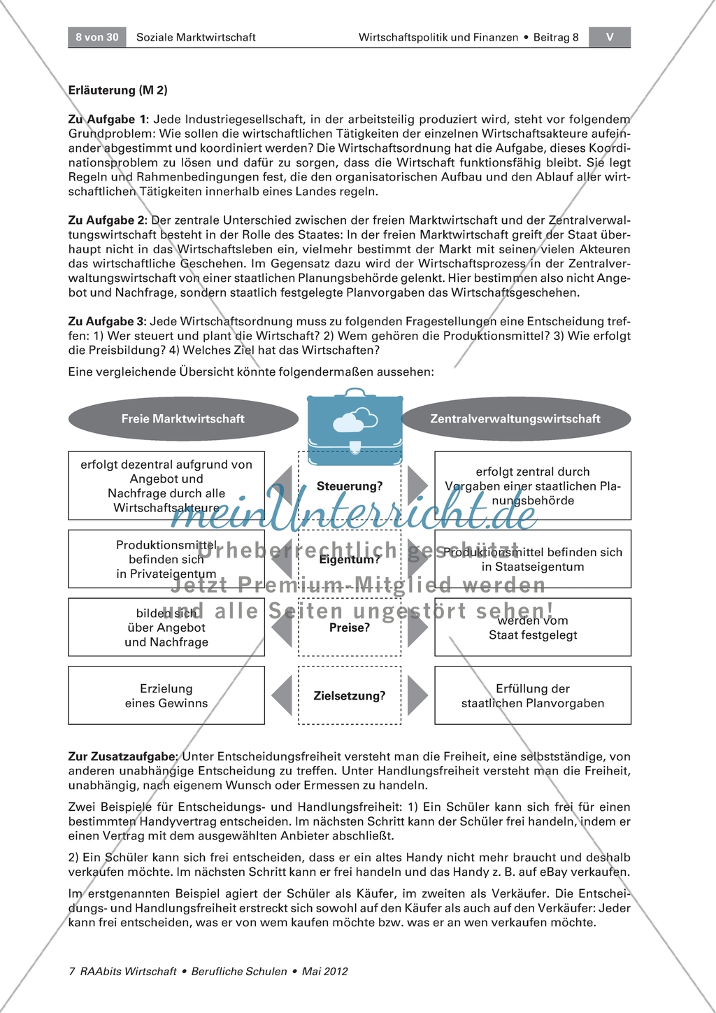 Die soziale Marktwirtschaft - Bedeutung der sozialen Marktwirtschaft in Deutschland erarbeiten Preview 4