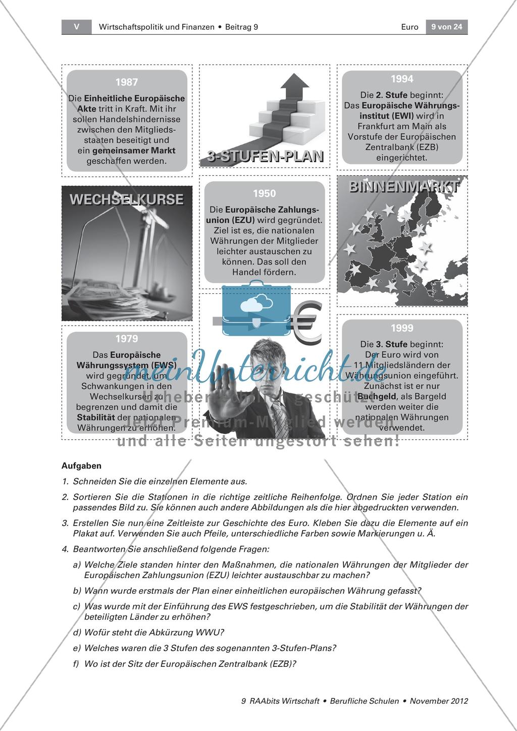 Die Geschichte des Euroraums - Entstehung der europäischen Gemeinschaftswährung Preview 4