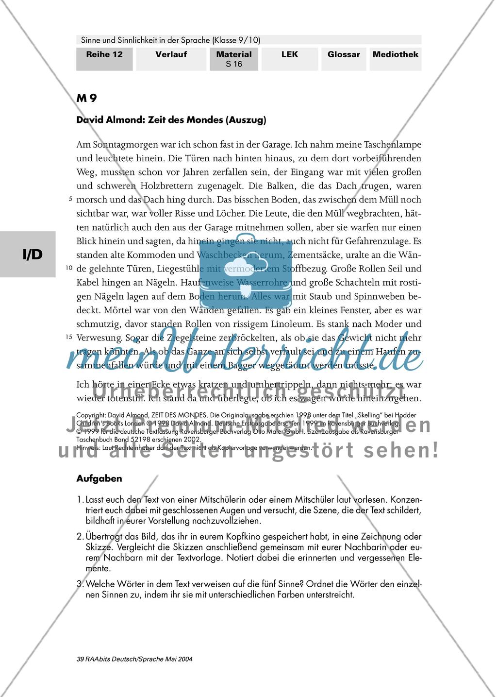 Die Sinnlichkeit der Sprache (II): Sehen und Schmecken / Die Wiedergabe von Sinneseindrücken in einem Text / Mit allen fünf Sinnen – das Zusammenspiel der Sinne in Text und Bild Preview 6