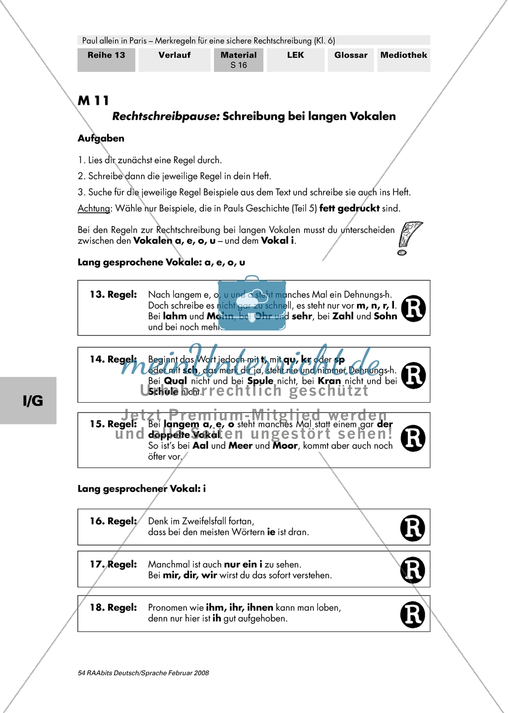 Übungsdiktate: Schreibung bei langen Vokalen Preview 3