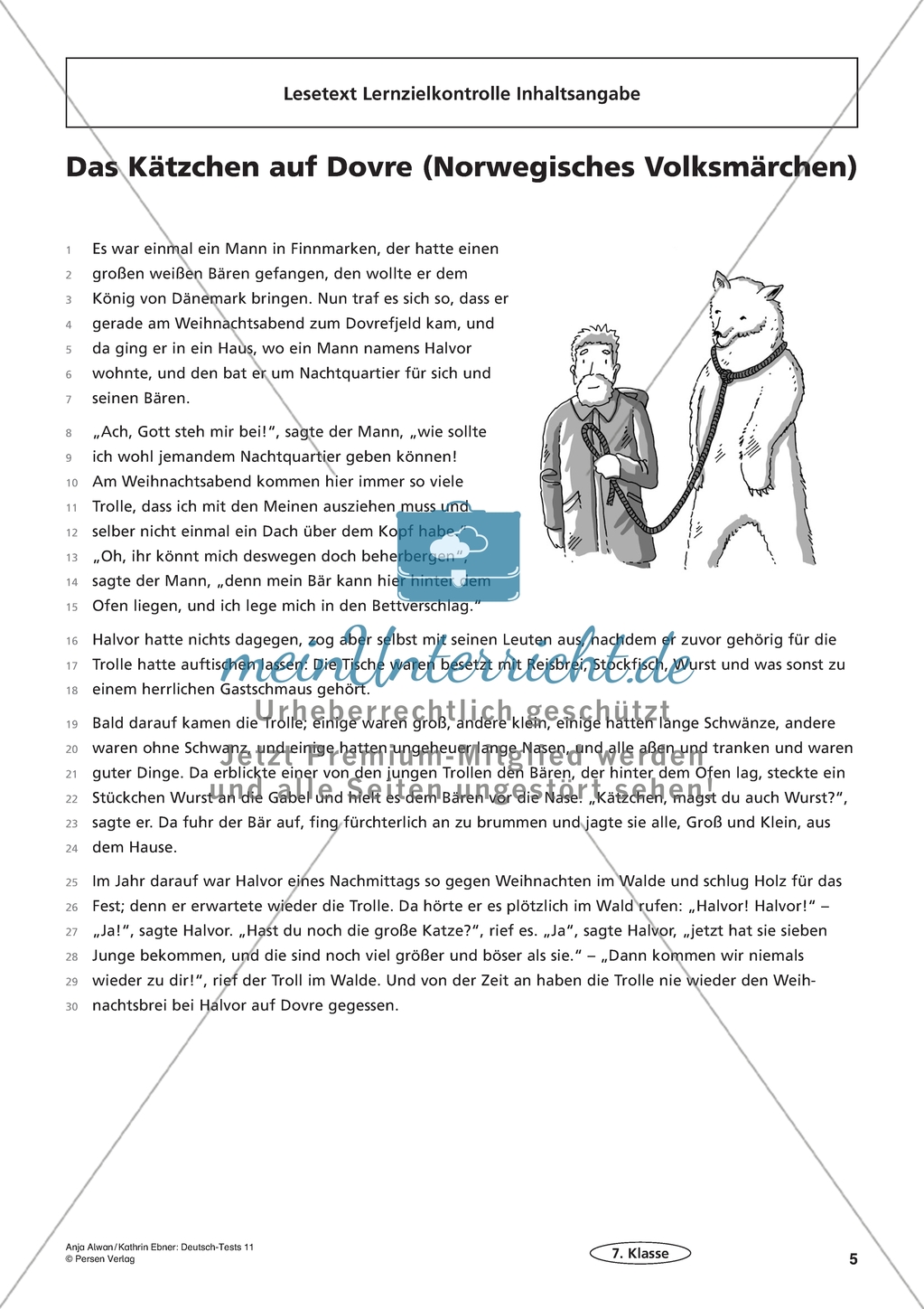 Lernzielkontrolle - Texte schreiben: Inhaltsangabe Preview 1