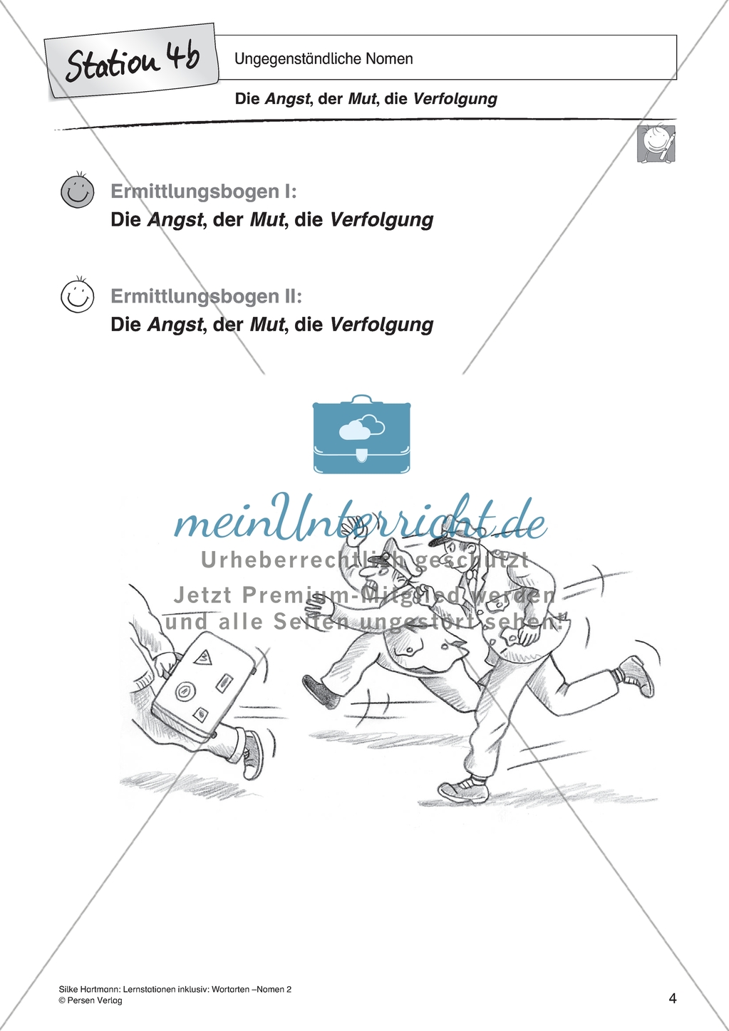 Wortarten: Nomen - Ungegenständige Nomen entdecken Preview 4