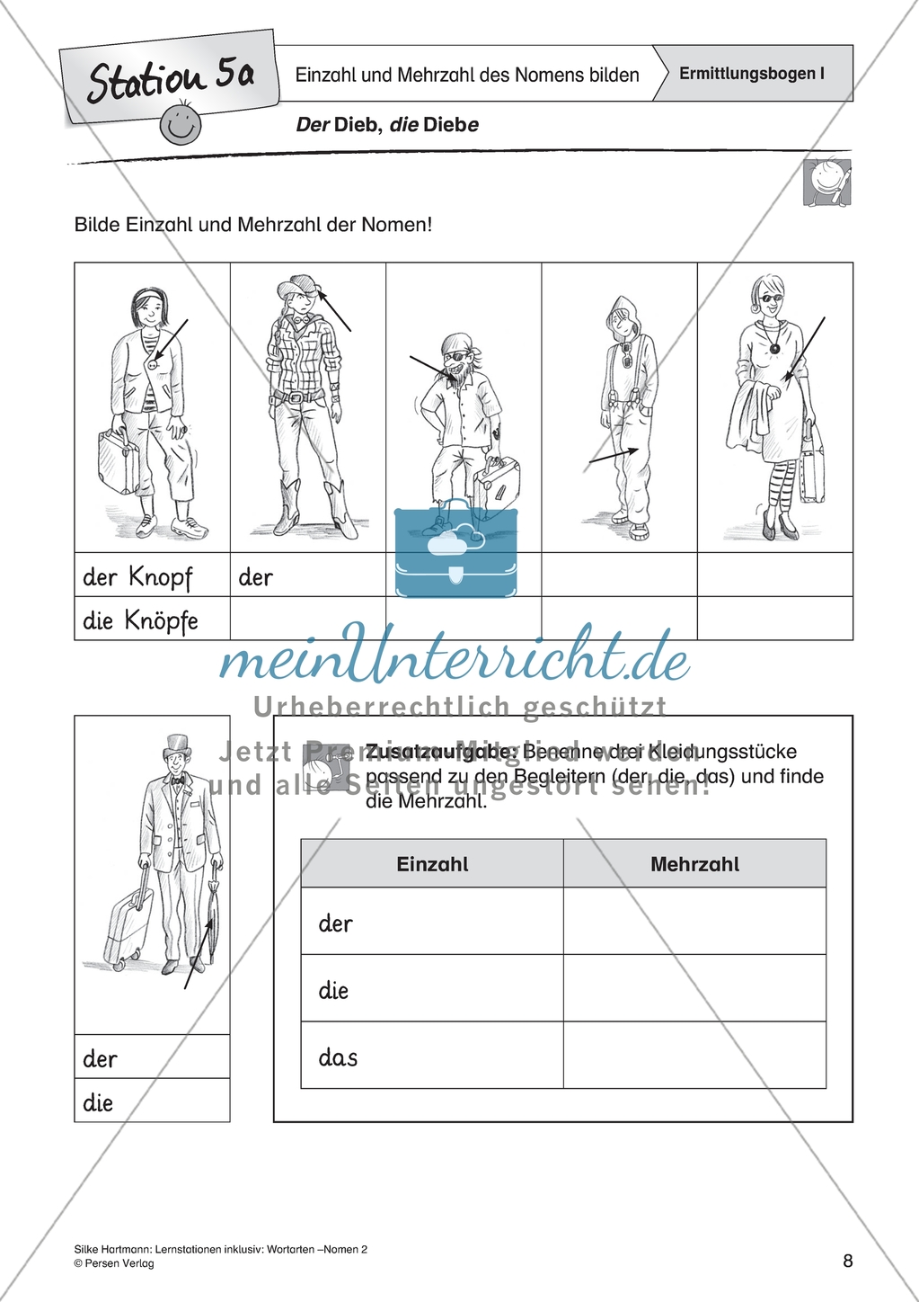 Wortarten: Nomen - Einzahl und Mehrzahl bilden Preview 2