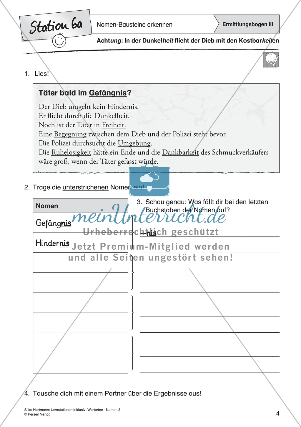 Wortarten: Nomen - Namen-Bausteine erkennen Preview 4