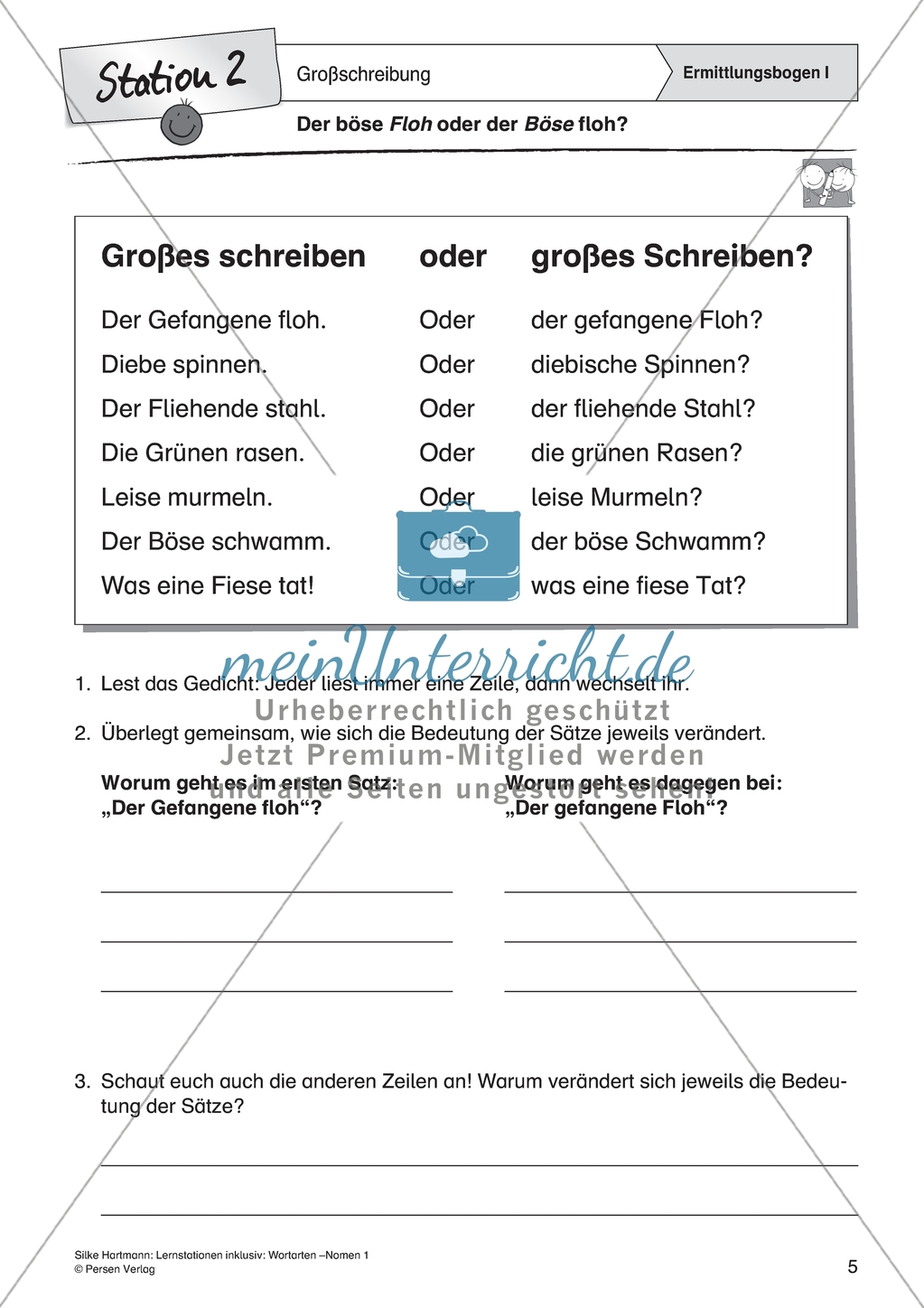 Wortarten: Nomen - Großschreibung Preview 2